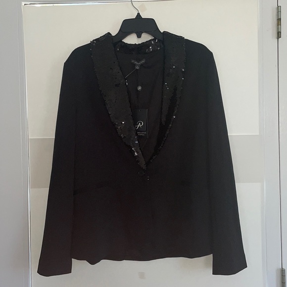 Adrianna Papell Jackets & Blazers - NWT Adrianna Papell Blazer with Sequin Lapel Size Medium